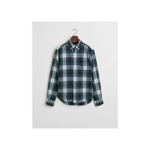 Gant per uomo. 3250001 camicia a quadri verde vestibilità regolare [3223445], blu, casual, cotone, manica lunga