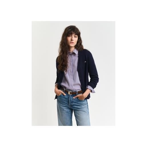 Gant per donna. 4800201 cardigan classico blu navy [3223627], casual, cotone