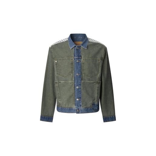 Pepe Jeans per uomo. Pm403155 giacca reversibile w11 blu, verde [3229070], casual, cotone, denim, sostenibile