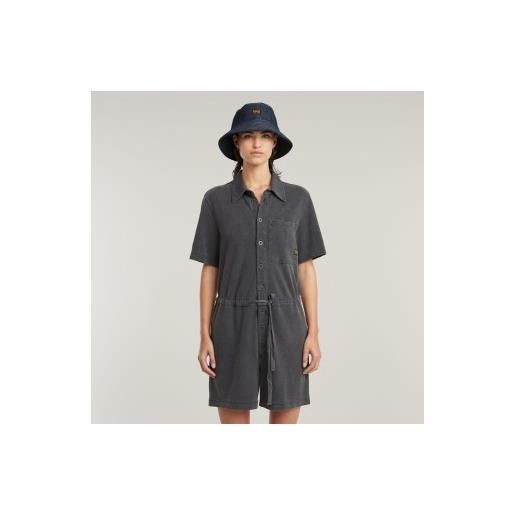 G-Star per donna. D26102-d895-b564 salopette nera facile [3248348], nero, casual, sintetico, manica corta