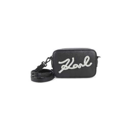 Karl Lagerfeld per ragazza. Z31022 borsa a tracolla nera karl [3249660], nero, casual, poliuretano, moda per bambini