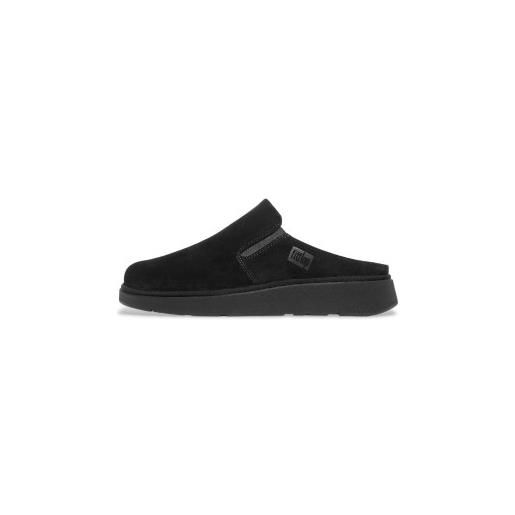 Fitflop per donna. If6-001 zoccoli in pelle nera gen-ff [3249817], nero, basso, 1 a 3 cm, nessuno, casual