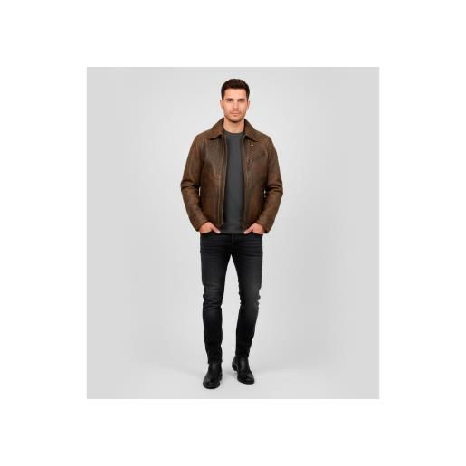 Blauer per uomo. 25wblul02313 giacca in pelle marrone selwyn [3250114], casual