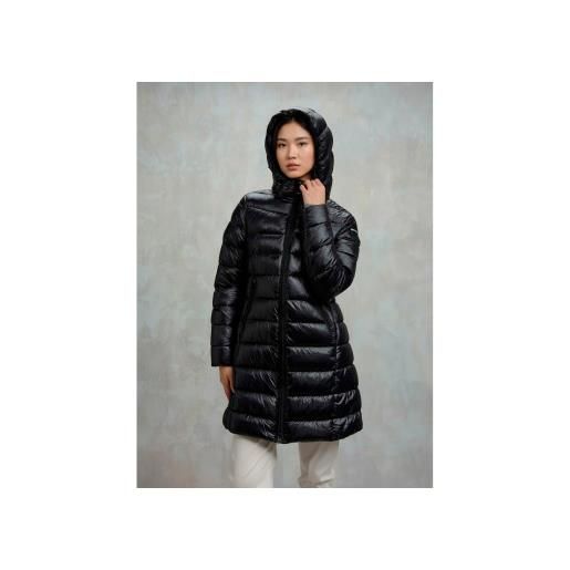 Blauer per donna. 25wbldk02069 giacca lunga adelaide in nero [3250161], casual, poliamide