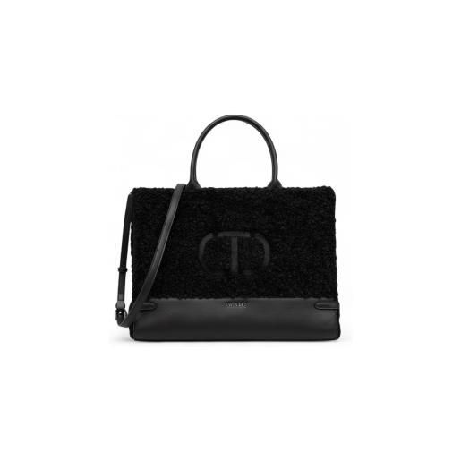Twinset per donna. 252tb7330 borsa tote nera [3250174], nero, casual, poliuretano