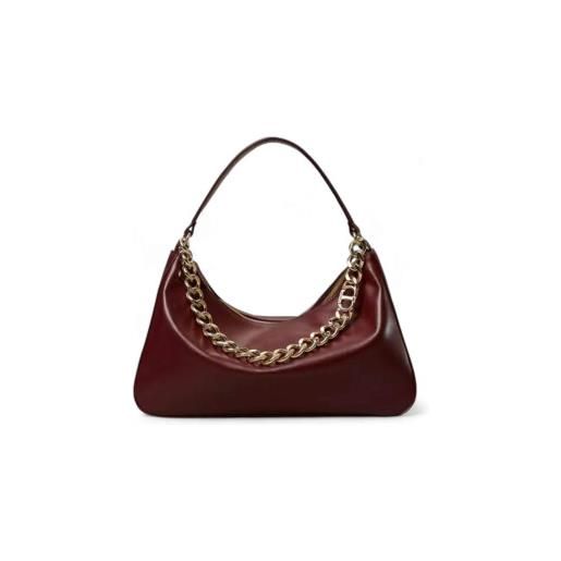 Twinset per donna. 252tb7161 borsa media "liliane" in pelle bordeaux [3250176], casual, granata