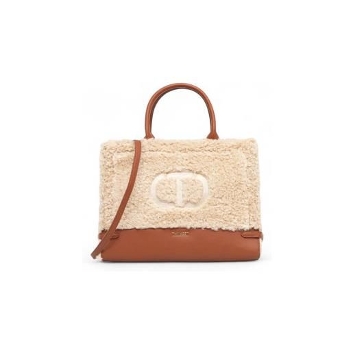 Twinset per donna. 252tb7330 borsa tote beige [3250178], casual, poliuretano