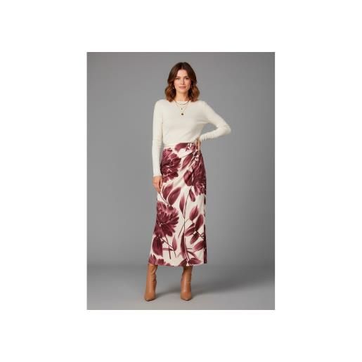 Twinset per donna. 252tp2702 gonna con stampa floreale rosa [3250199], casual, viscosa