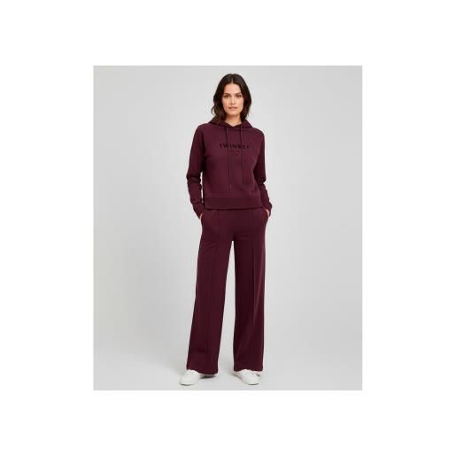 Twinset per donna. 252tp2681 tuta con logo viola [3250200], casual, sportivo, lilla, cotone, manica corta