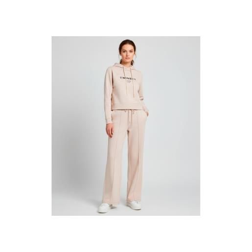Twinset per donna. 252tp2681 tuta con logo beige [3250201], casual, sportivo, cotone, manica corta
