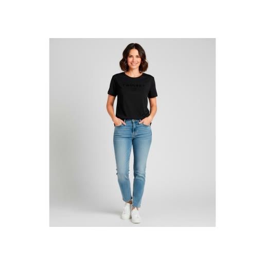 Twinset per donna. 252tp2050 maglietta con logo nero [3250216], casual, cotone, manica corta