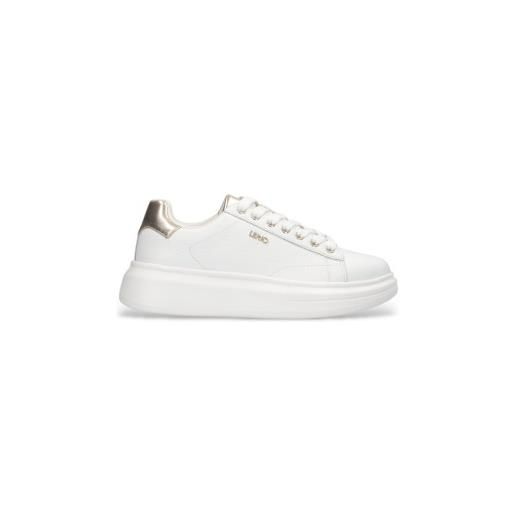 Liu Jo per donna. Bf5059px748s1052 sneakers in pelle conciata bianca [3250337], bianco, 3 a 5cm, stringhe, casual