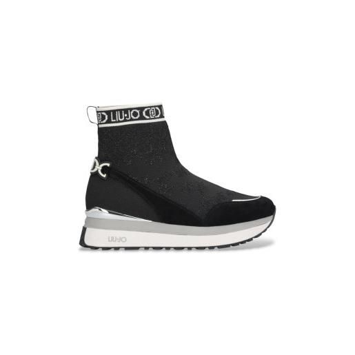 Liu Jo per donna. Bf5003tx145e0008 sneakers nere maxi wonder [3250338], nero, tessuto, 3 a 5cm, nessuno, casual