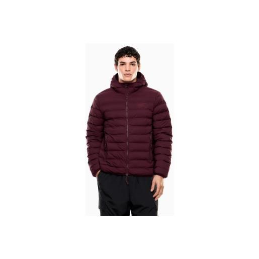 EA7 per uomo. 7m000686_af15953 giubbotto imbottito in tessuto tecnico con cappuccio bordeaux [3252409], casual, poliestere