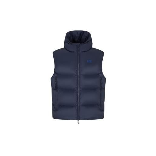 EA7 per uomo. 7m000693_af15956 gilet blu navy con logo grande mountain [3252468], casual, poliamide