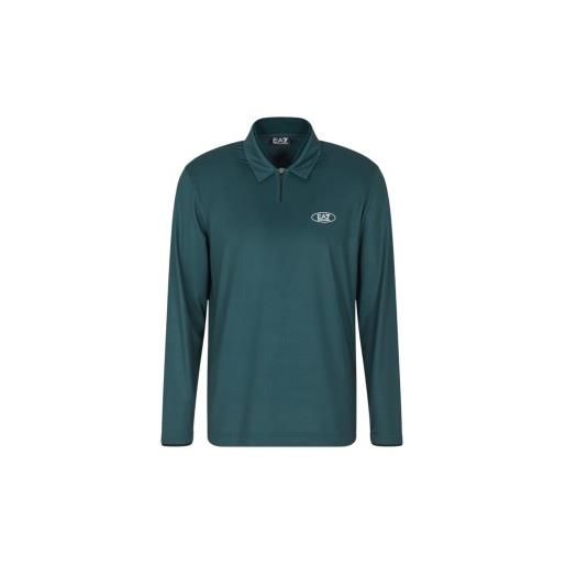 EA7 per uomo. 7m000867_af13755 polo green golf pro [3252934], casual, sportivo, verde, poliestere, manica lunga