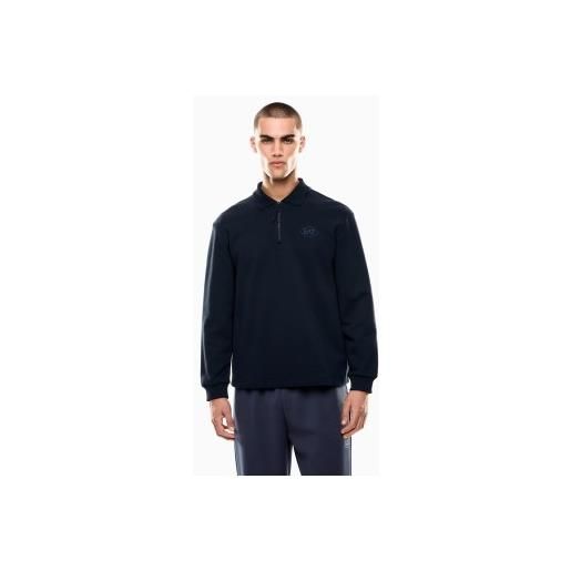 EA7 per uomo. 7m000883_af12661 polo golf club marino [3253001], casual, cotone, manica lunga, navy