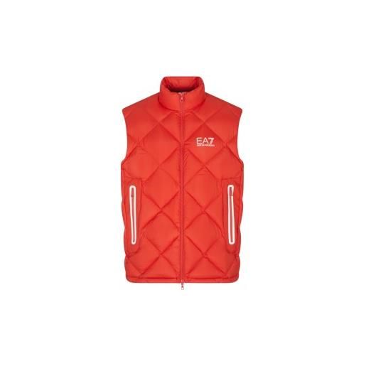 EA7 per uomo. 7m001002_af15923 gilet trapuntato red mountain [3254362], rosso, casual, poliestere