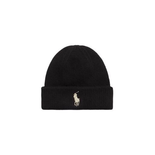 Polo Ralph Lauren per uomo. 710886137008 cappello di lana con cavallo nero [3260326], casual