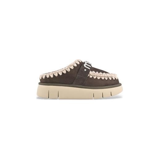 Mou per donna. Mu. Fw531001a zoccoli in pelle marrone bounce [3276578], basso, nessuno, casual
