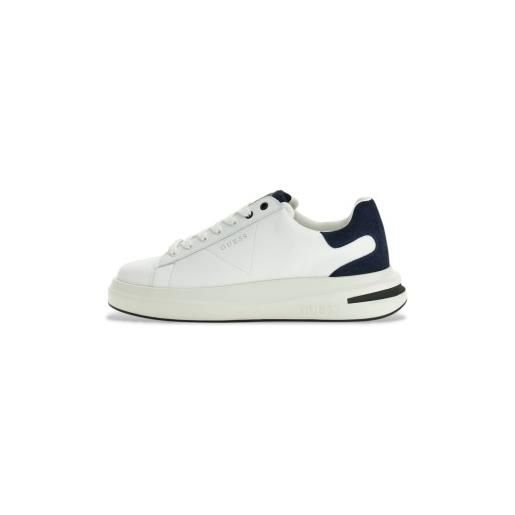 Guess per uomo. Fmtlbalel12 sneakers bianche elba [3276701], bianco, basso, stringhe, casual
