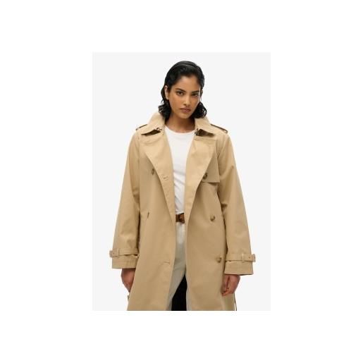 Superdry per donna. W5011871a trench classico [3277782], beige, cotone, poliuretano