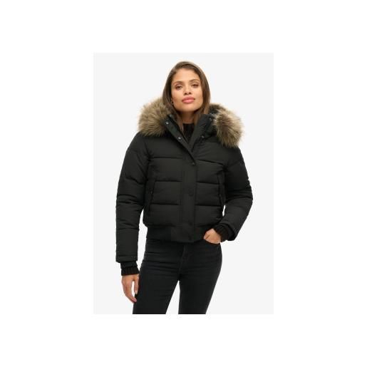 Superdry per donna. W5011785a giubbotto bomber everest nero [3277814], casual, poliestere