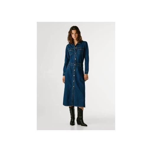 Pepe Jeans per donna. Pl9537686 abito blu navy becky [3286324], casual, cotone, manica lunga