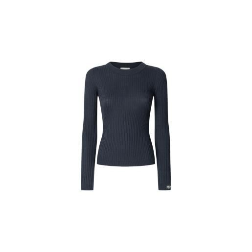 Pepe Jeans per donna. Pl7000025 maglia blu navy carla [3287288], casual, cotone