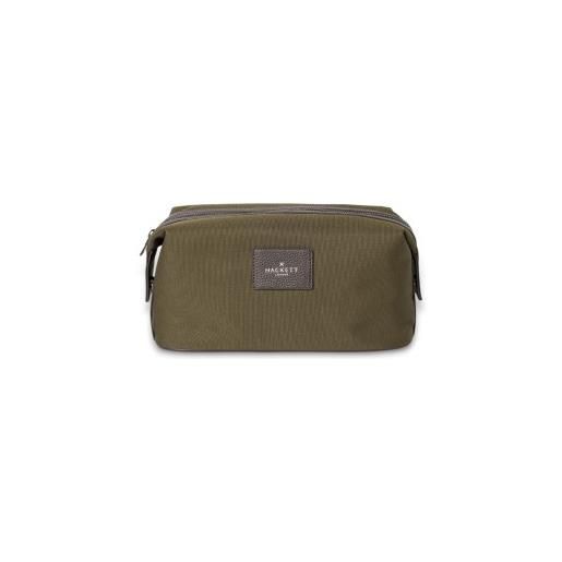 Hackett London per uomo. Hm413630 borsa da toilette hemsby verde [3288274], casual, poliestere