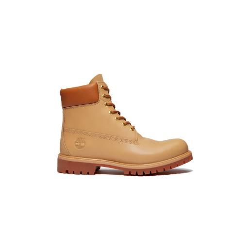 Timberland per uomo. Tb0a2p6wen21 stivali in pelle beige premium da 6 pollici [3290361], marrone, basso, stringhe, casual