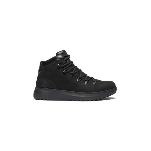 Timberland per uomo. Tb0a69rdw051 stivali chukka in pelle impermeabili neri hudson road [3290577], nero, basso, stringhe, casual