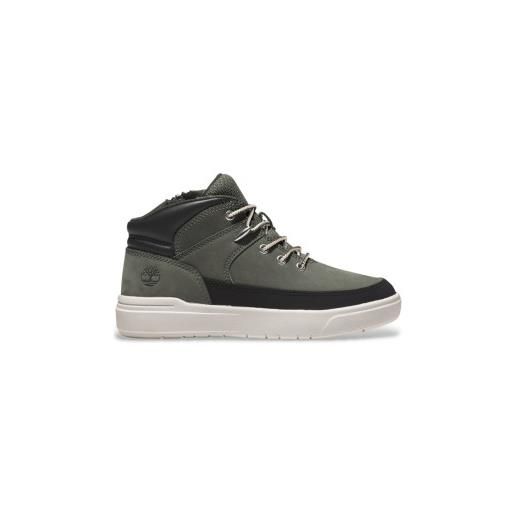 Timberland per ragazzo. Tb0a2mffa581 sneakers mid lace up in pelle verde [3290694], basso, cerniera, casual, moda per bambini