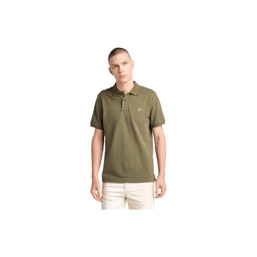 Timberland per uomo. Tb0a6vdpa581 polo verde millers river [3290805], casual, cotone, manica corta