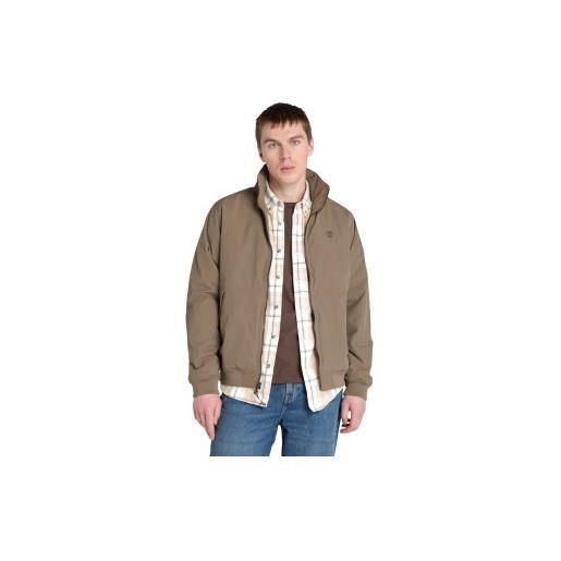 Timberland per uomo. Tb0a62cfbk01 giubbotto bomber impermeabile marrone da marinaio [3290902], casual, sostenibile, nylon riciclato