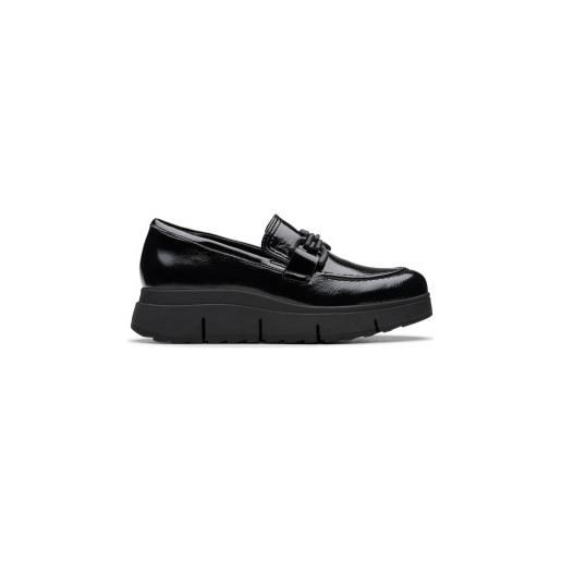 Clarks per donna. 26179805 scarpe in pelle nera loriini izzy [3294916], nero, 1 a 3 cm, nessuno, casual