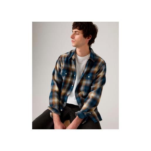 Levi's per uomo. 19573-0281 camicia blu jackson worker [3296746], casual, cotone, manica lunga