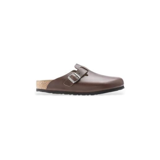 Birkenstock per uomo. 1023449 zoccoli boston grip in pelle tostata naturale [3297326], marrone, basso, fibbia, casual