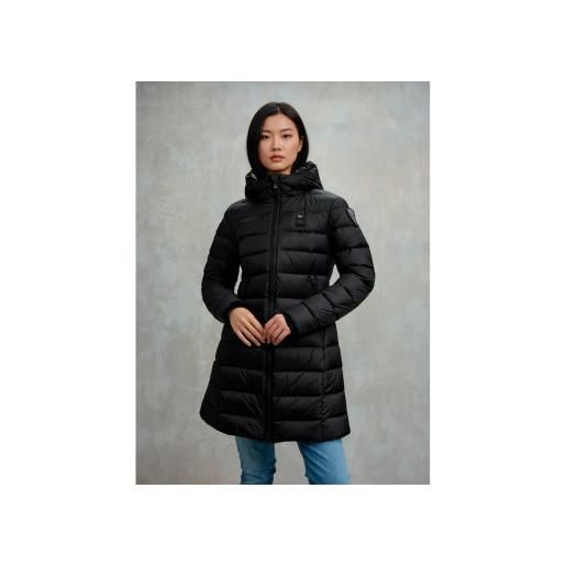 Blauer per donna. 25wbldk03102 cappotto lungo nero agnes [3297338], casual, poliamide