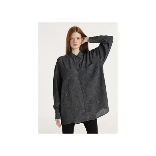 Lois Jeans per donna. 431932867 maglietta nera kon leona [3298978], nero, casual, viscosa, manica lunga