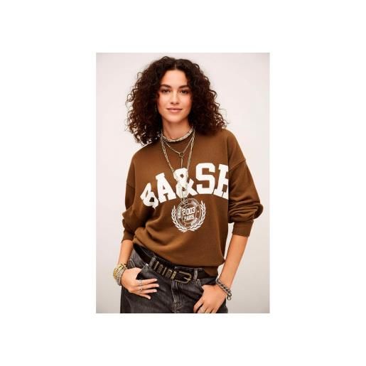 BA&SH per donna. 1h25benj felpa marrone benjamin [3302383], casual, cotone