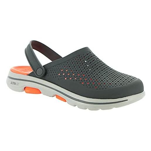 Skechers gowalk 5-sorpreso, zoccoli uomo, charcoal orange, 43 eu