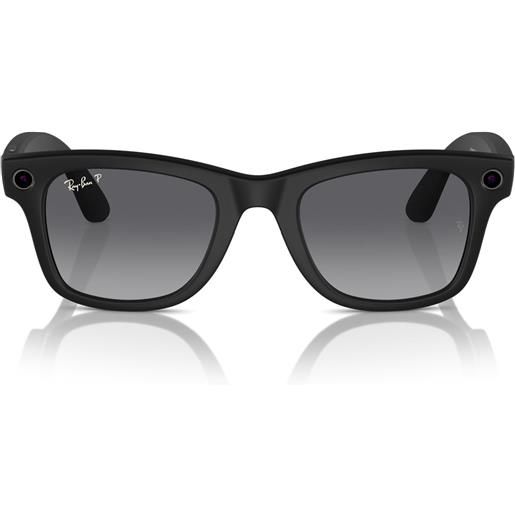 Ray-Ban occhiali da sole rw4006 601st3 meta wayfarer nero/grigio sfumato unisex polarizzati