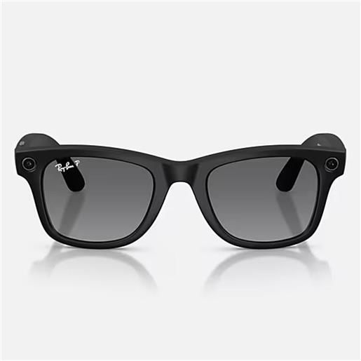 Ray-Ban occhiali da sole rw4012 601st3 meta wayfarer (gen 2) nero opaco/grigio sfumato unisex polarizzati