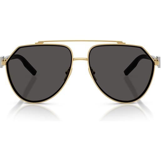 Dolce & Gabbana occhiali da sole dg2315 02/87 oro/grigio scuro uomo
