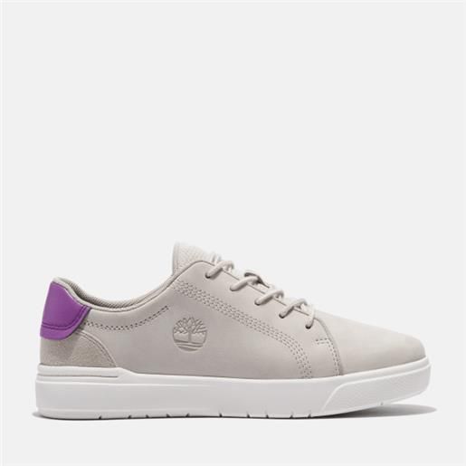 Timberland - sneaker stringata seneca bay da bambino (dal 35,5 al 40) in beige, beige, taglia: 36