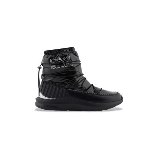 EA7 unisex. 7x000328_af18570 stivali da neve neri [3258175], nero, 1 a 3 cm, stringhe, sportivo, all'aperto