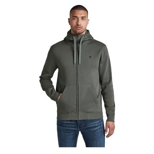 G-STAR premium core hooded zip sweater, maglione uomo, nero (dk black d16122-c235-6484), l
