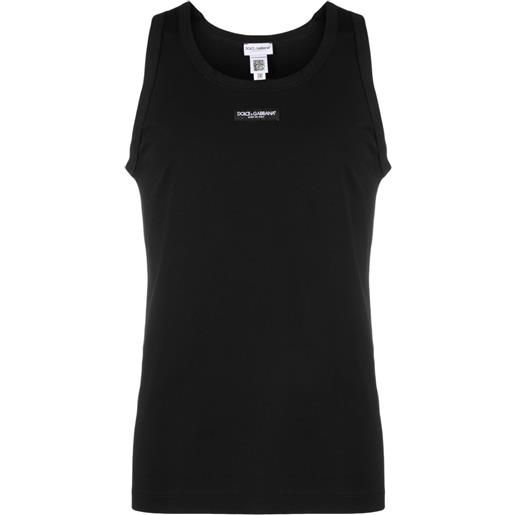 Dolce & Gabbana canotta con applicazione - nero