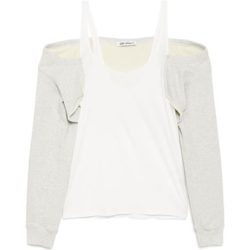 OUR LEGACY canotta cardigan - bianco